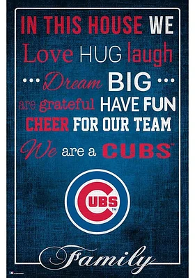 Chicago Cubs In This House 17x26 Sign
