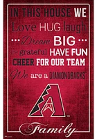 Arizona Diamondbacks In This House 17x26 Sign