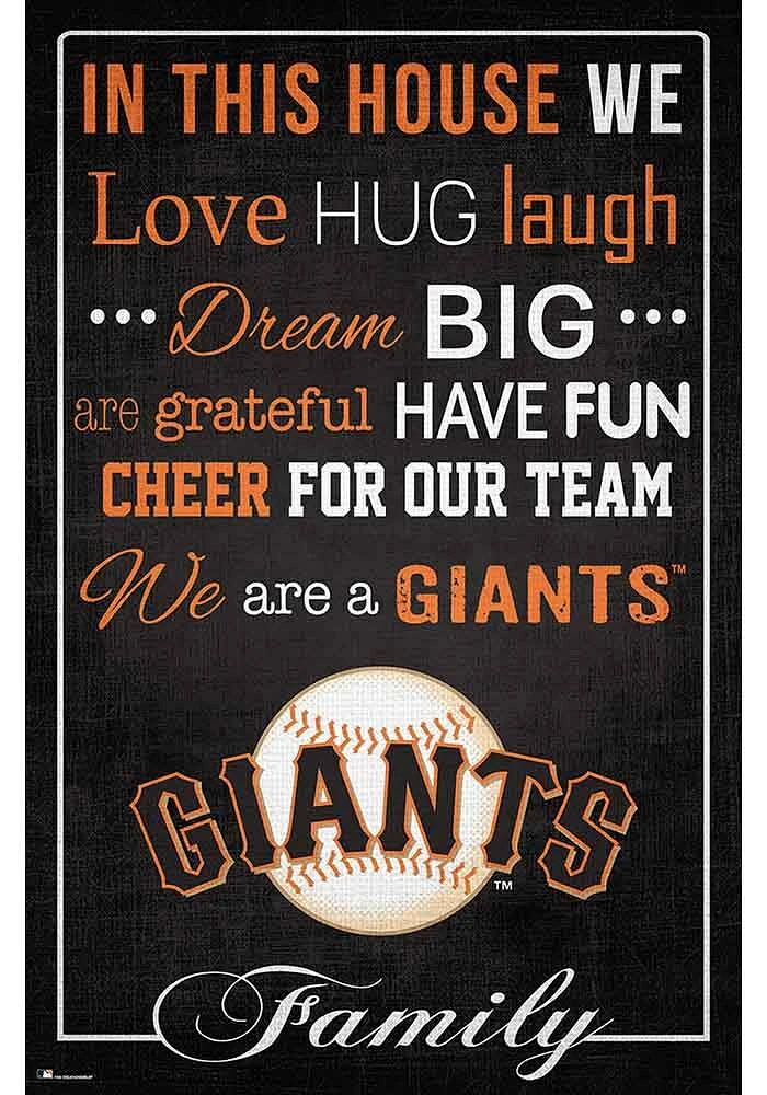 San Francisco Giants In This House 17x26 Sign
