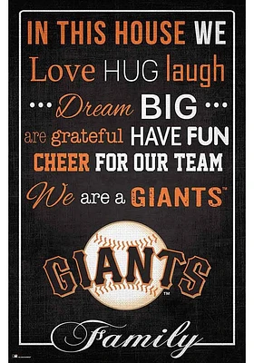 San Francisco Giants In This House 17x26 Sign