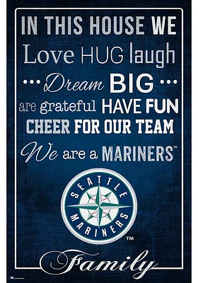 Seattle Mariners In This House 17x26 Sign