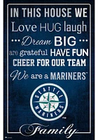 Seattle Mariners In This House 17x26 Sign