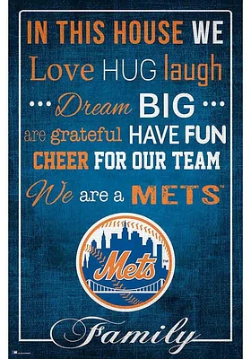 New York Mets In This House 17x26 Sign