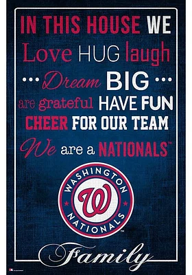 Washington Nationals In This House 17x26 Sign