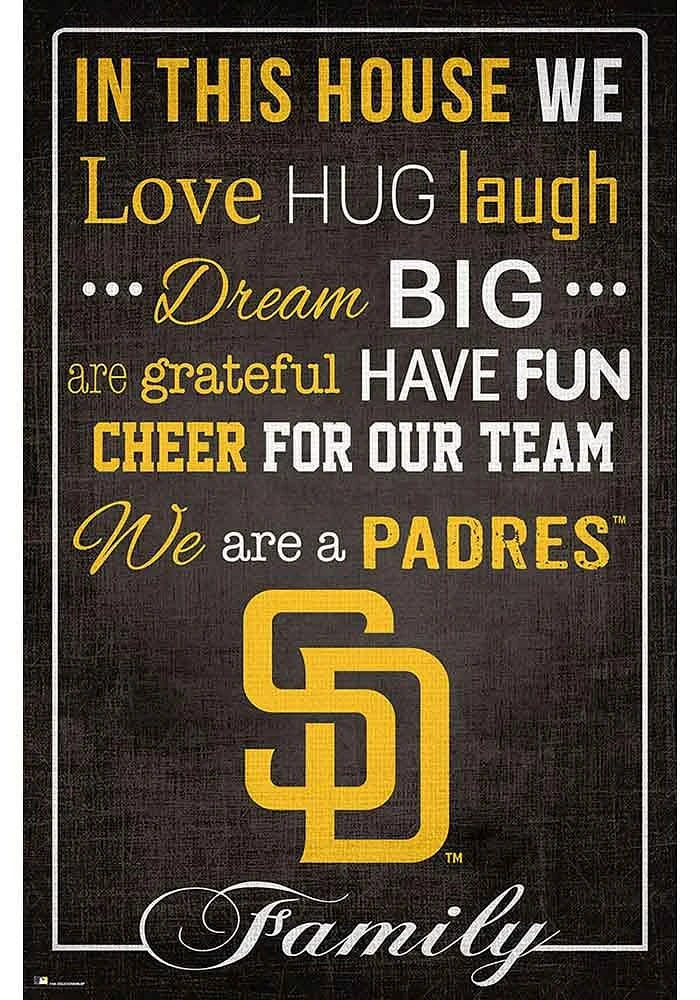 San Diego Padres In This House 17x26 Sign