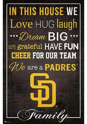 San Diego Padres In This House 17x26 Sign