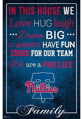 Philadelphia Phillies In This House 17x26 Sign