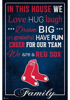 Boston Red Sox In This House 17x26 Sign
