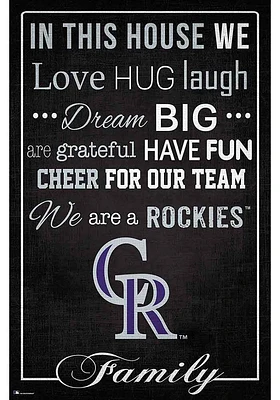 Colorado Rockies In This House 17x26 Sign