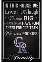 Colorado Rockies In This House 17x26 Sign