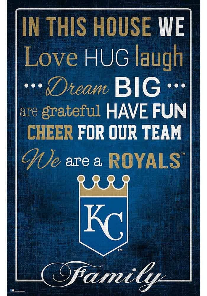 Kansas City Royals In This House 17x26 Sign - Blue