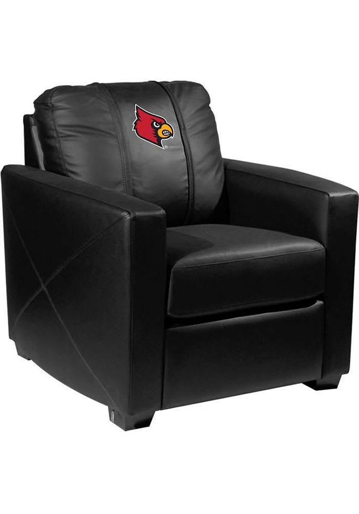 Louisville Cardinals Faux Leather Club Desk Chair - Black