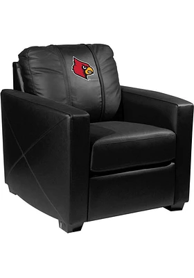 Louisville Cardinals Faux Leather Club Desk Chair - Black