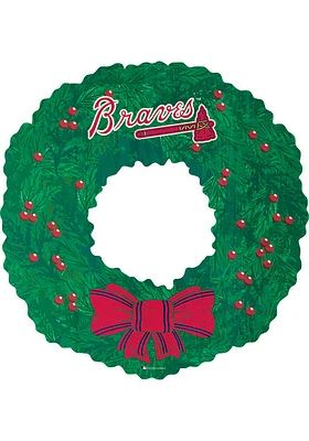 Atlanta Braves Team Wreath 16 Inch Sign