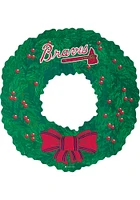Atlanta Braves Team Wreath 16 Inch Sign