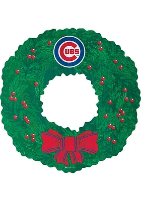 Chicago Cubs Team Wreath 16 Inch Sign