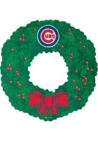 Chicago Cubs Team Wreath 16 Inch Sign