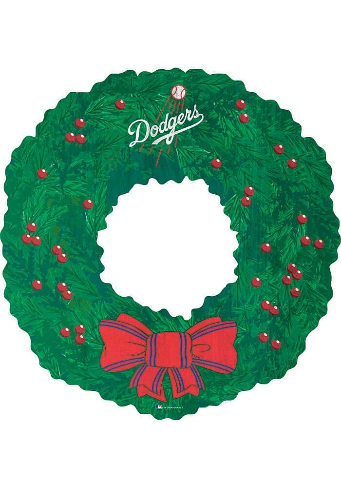 Los Angeles Dodgers Team Wreath 16 Inch Sign