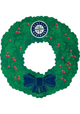Seattle Mariners Team Wreath 16 Inch Sign