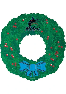 Miami Marlins Team Wreath 16 Inch Sign