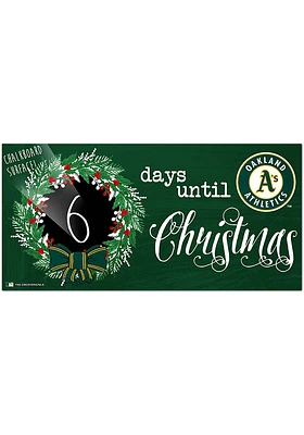 Oakland Athletics Chalk Christmas Countdown Sign