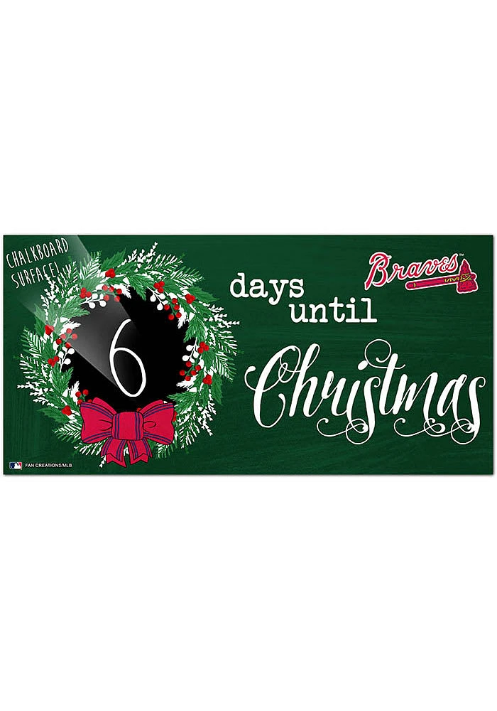 Atlanta Braves Chalk Christmas Countdown Sign