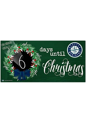 Seattle Mariners Chalk Christmas Countdown Sign