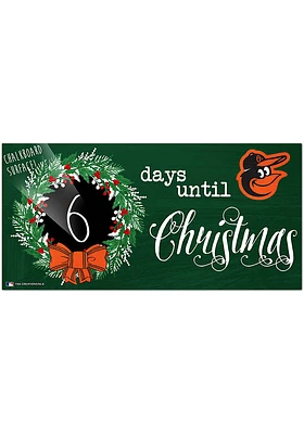 Baltimore Orioles Chalk Christmas Countdown Sign