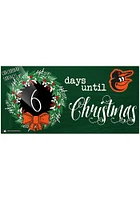 Baltimore Orioles Chalk Christmas Countdown Sign