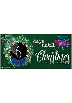 Philadelphia Phillies Chalk Christmas Countdown Sign
