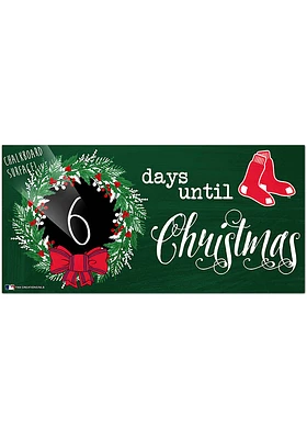 Boston Red Sox Chalk Christmas Countdown Sign
