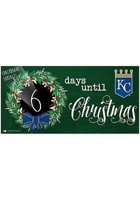 Kansas City Royals Chalk Christmas Countdown Sign - Blue