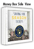 Milwaukee Brewers Saving for Tickets Box Sign