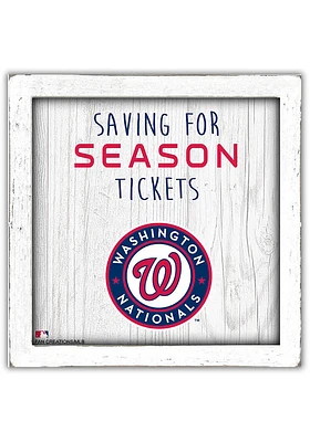 Washington Nationals Saving for Tickets Box Sign