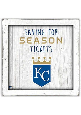 Kansas City Royals Saving for Tickets Box Sign - Blue
