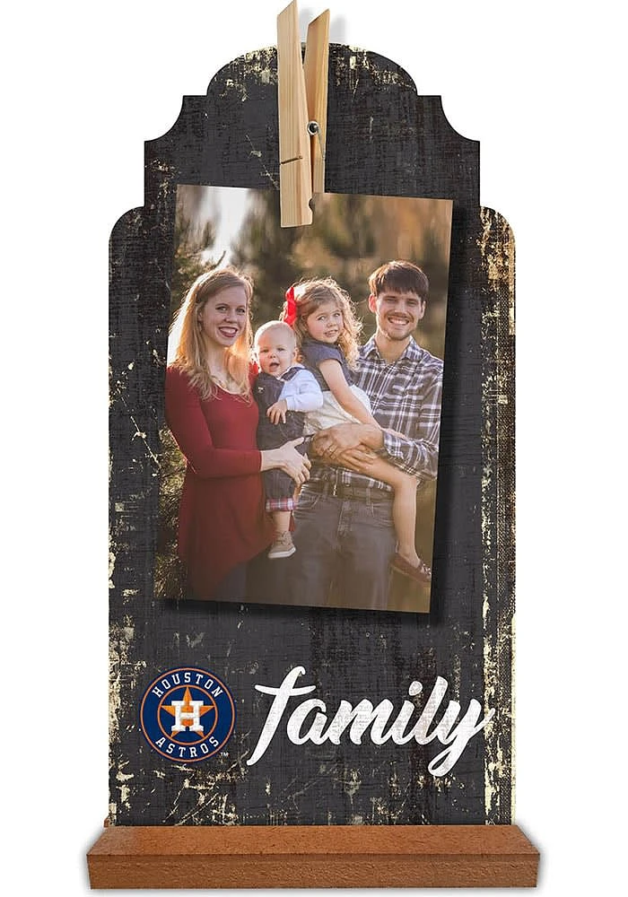 Houston Astros Family Clothespin Sign