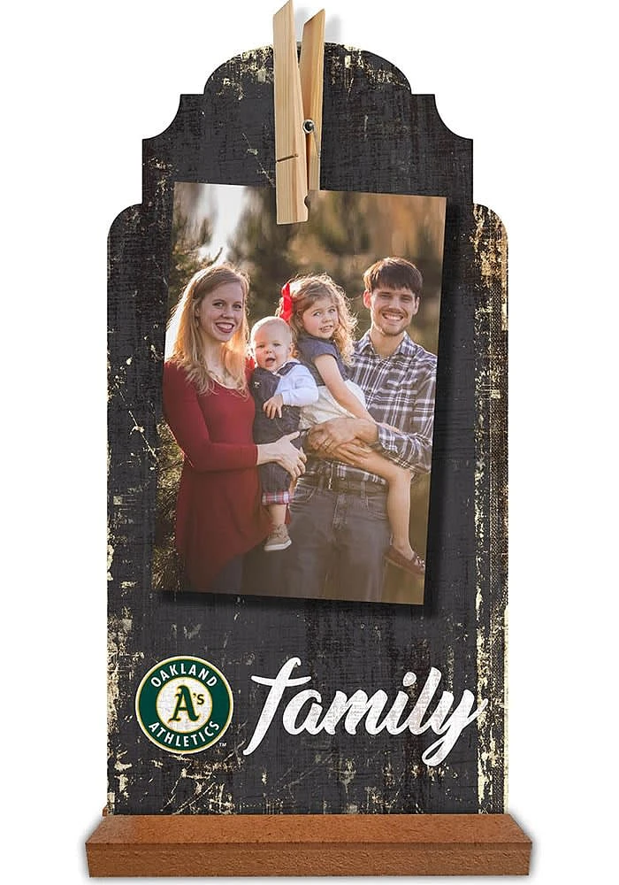 Oakland Athletics Family Clothespin Sign