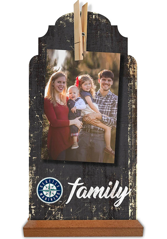 Seattle Mariners Family Clothespin Sign