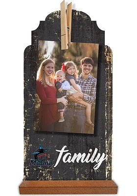 Miami Marlins Family Clothespin Sign