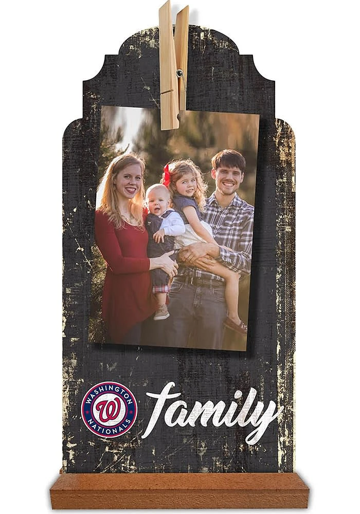 Washington Nationals Family Clothespin Sign