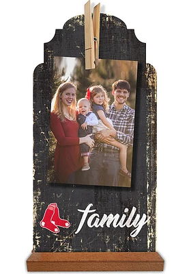 Boston Red Sox Family Clothespin Sign