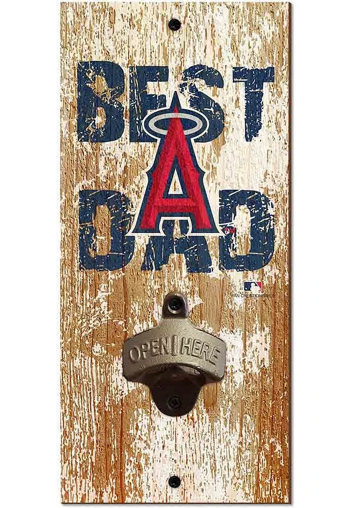 Los Angeles Angels Best Dad Bottle Opener Sign