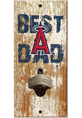 Los Angeles Angels Best Dad Bottle Opener Sign