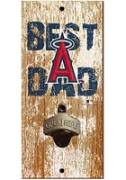 Los Angeles Angels Best Dad Bottle Opener Sign