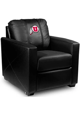 Utah Utes Faux Leather Club Desk Chair - Black
