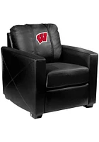Wisconsin Badgers Faux Leather Club Desk Chair - Black