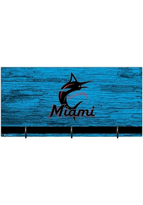Miami Marlins Team Color Mask Holder Sign