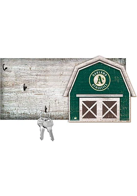 Oakland Athletics Team Barn Key Holder Sign