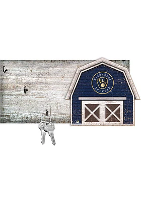 Milwaukee Brewers Team Barn Key Holder Sign