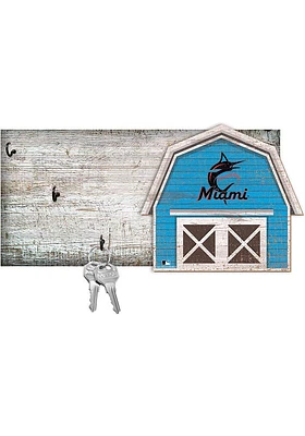 Miami Marlins Team Barn Key Holder Sign